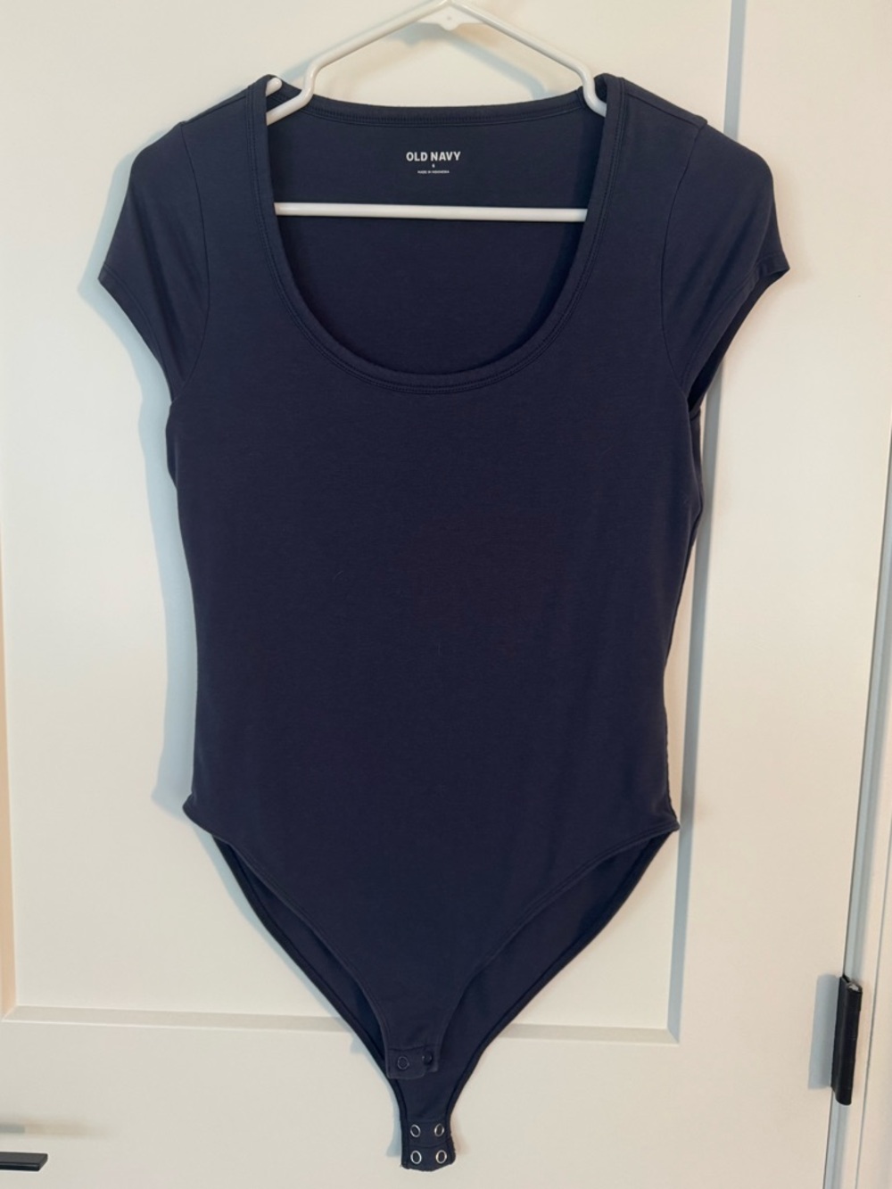 Old Navy Womens Navy Short Sleeve Bodysuit